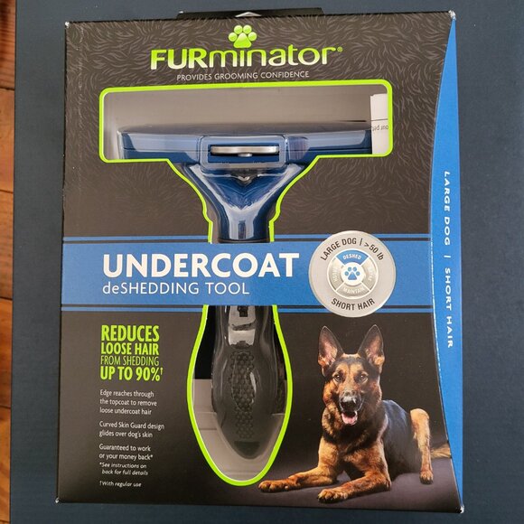 FURminator Large Dog Short Hair Undercoat deShedding Tool NIB - Picture 1 of 2